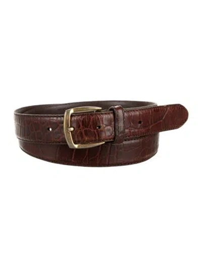 Pre-owned Dior Vintage Leather Waist Belt In Brown