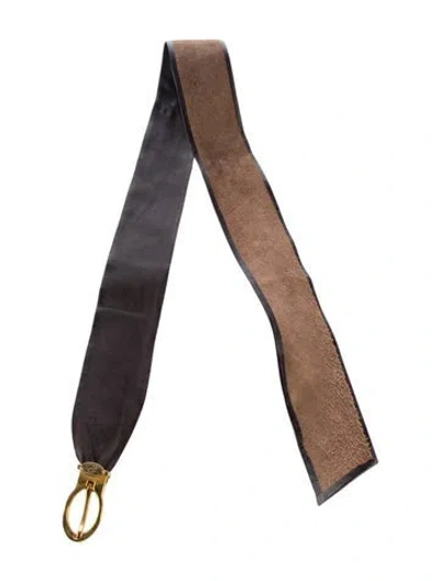 Pre-owned Dior Vintage Leather Waist Belt In Brown