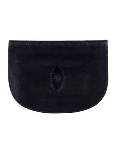 Pre-owned Dior Vintage Leather Wallet In Black
