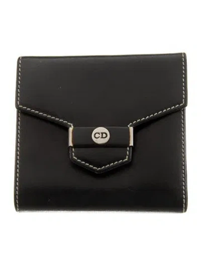 Pre-owned Dior Vintage Leather Wallet In Black
