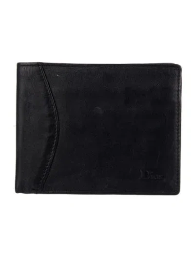 Pre-owned Dior Vintage Leather Wallet In Black