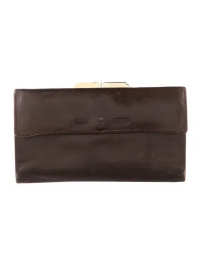 Pre-owned Dior Vintage Leather Wallet In Brown