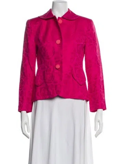 Pre-owned Dior Vintage Linen Evening Jacket In Pink