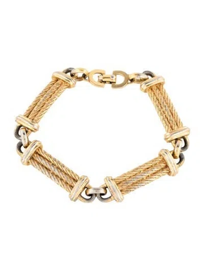 Pre-owned Dior Vintage Link Bracelet, 7" In Multicolor