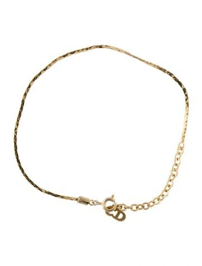 Pre-owned Dior Vintage Link Bracelet, 9.25" In Multi