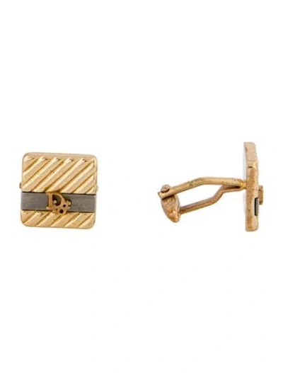 Pre-owned Dior Vintage Logo Cufflinks In Multi