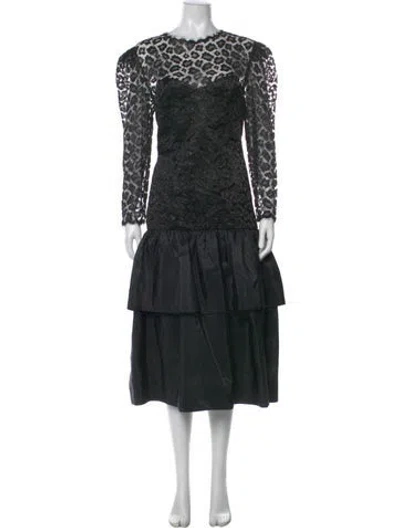 Pre-owned Dior Vintage Long Dress In Black