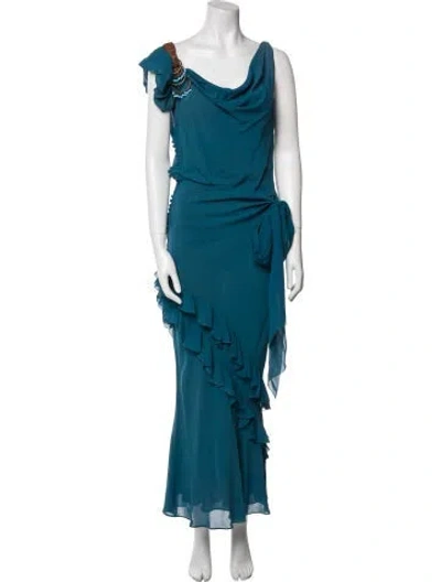 Pre-owned Dior Vintage Long Dress In Blue