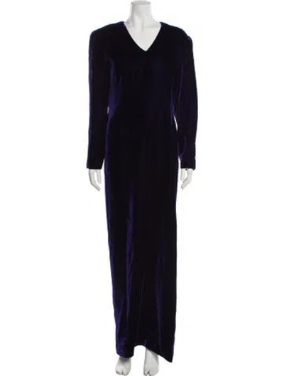Pre-owned Dior Vintage Long Dress In Blue
