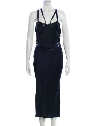 Pre-owned Dior Vintage Long Dress In Blue