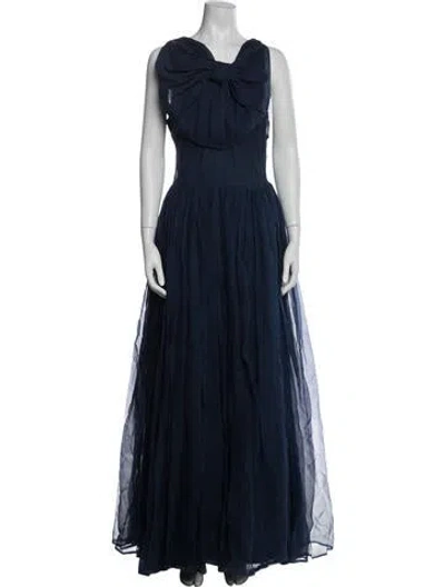Pre-owned Dior Vintage Long Dress In Blue