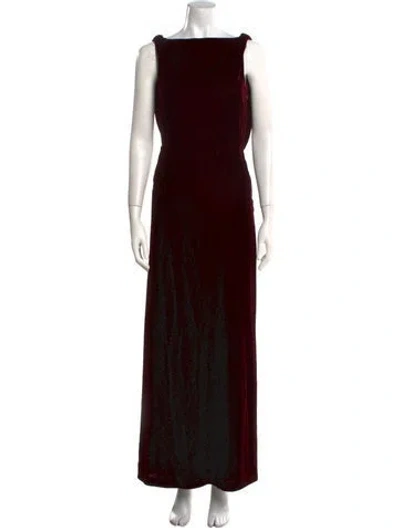 Pre-owned Dior Vintage Long Dress In Burgundy
