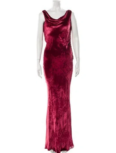 Pre-owned Dior Vintage Long Dress W/ Tags In Burgundy