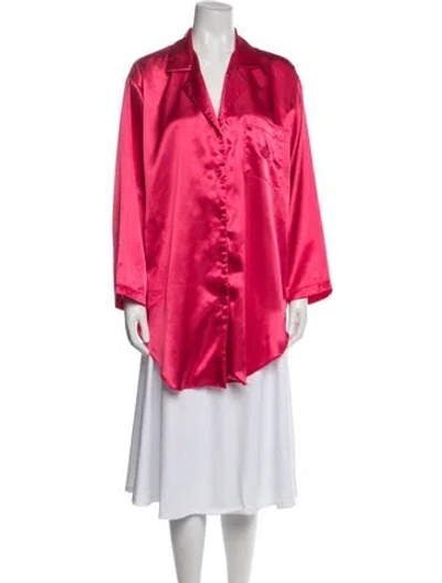 Pre-owned Dior Vintage Long Sleeve Button-up Top In Pink