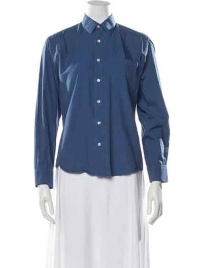 Pre-owned Dior Vintage Long Sleeve Denim Shirt In Blue