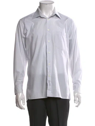 Pre-owned Dior Vintage Long Sleeve Dress Shirt In Blue