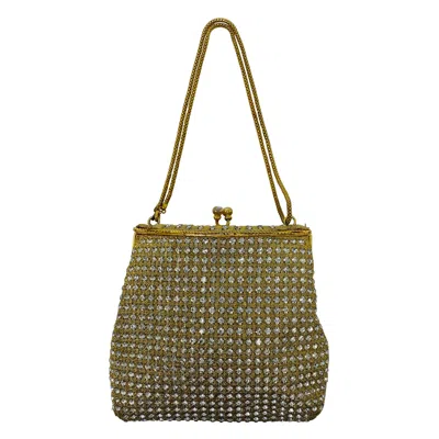 Pre-owned Dior Vintage Mid Century Diamante Evening Bag In Brown