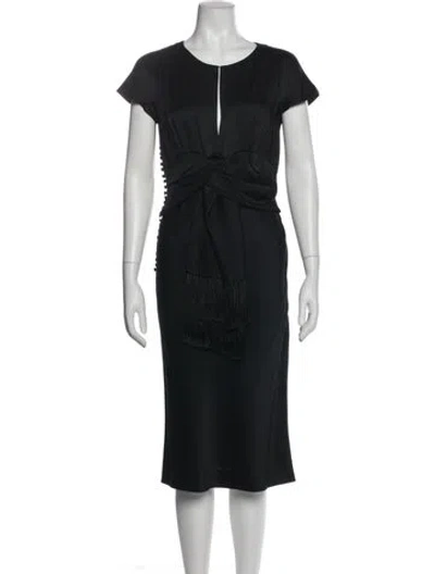 Pre-owned Dior Vintage Midi Length Dress In Black