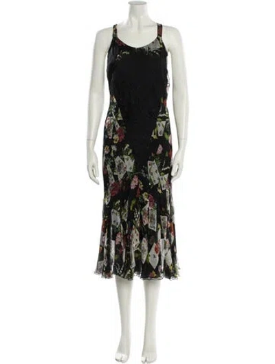 Pre-owned Dior Vintage Midi Length Dress In Black