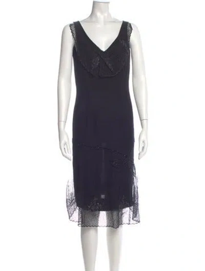 Pre-owned Dior Vintage Midi Length Dress In Black