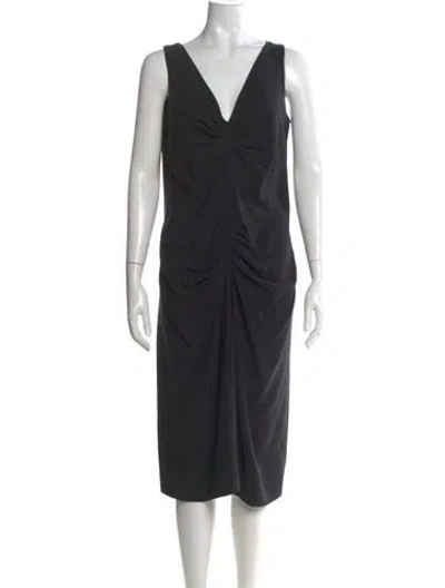 Pre-owned Dior Vintage Midi Length Dress In Black