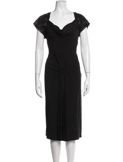 Pre-owned Dior Vintage Midi Length Dress In Black