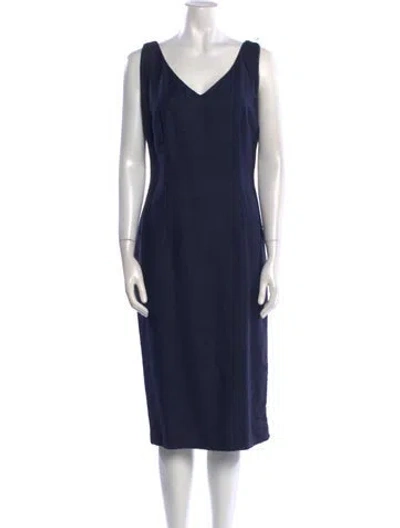 Pre-owned Dior Vintage Midi Length Dress In Blue