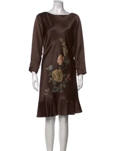 Pre-owned Dior Vintage Midi Length Dress In Brown