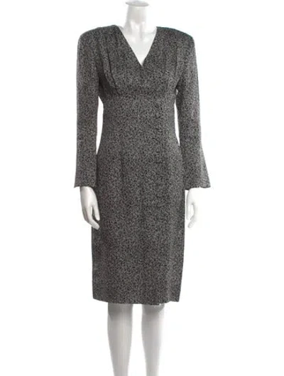 Pre-owned Dior Vintage Midi Length Dress In Gray