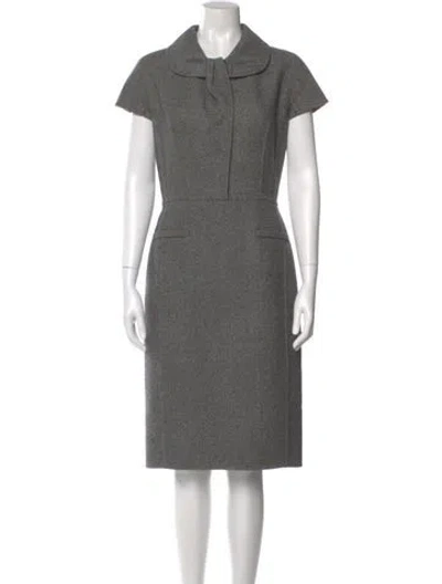 Pre-owned Dior Vintage Midi Length Dress In Gray
