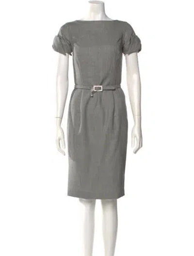 Pre-owned Dior Vintage Midi Length Dress In Gray