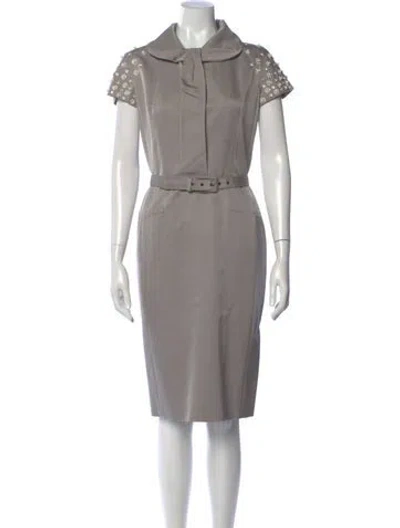 Pre-owned Dior Vintage Midi Length Dress In Gray