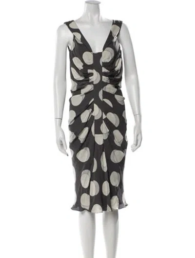 Pre-owned Dior Vintage Midi Length Dress In Grey