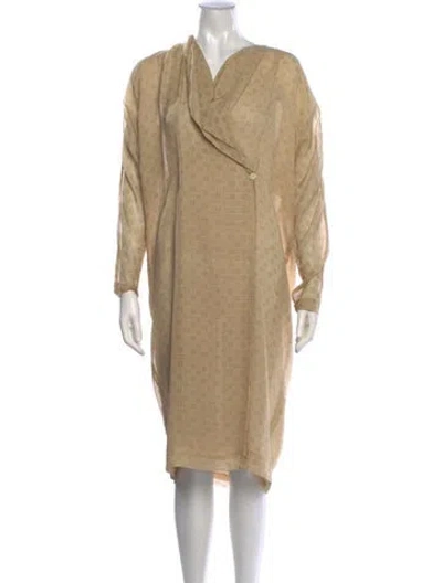 Pre-owned Dior Vintage Midi Length Dress In Neutrals