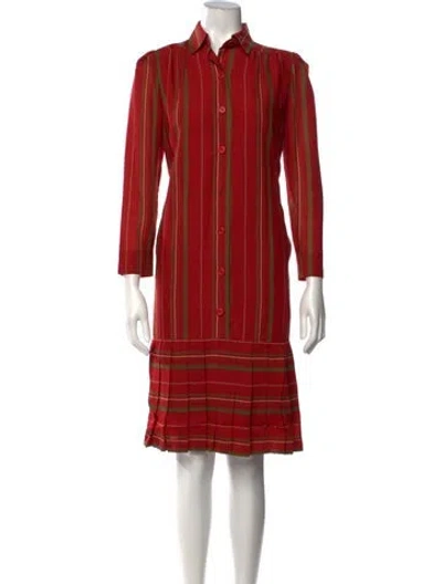 Pre-owned Dior Vintage Midi Length Dress In Red