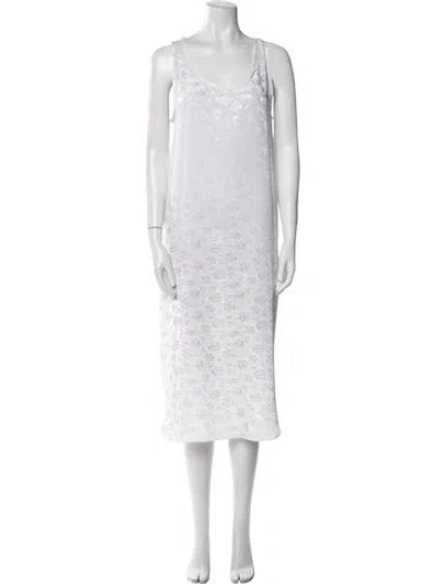 Pre-owned Dior Vintage Midi Length Dress In White