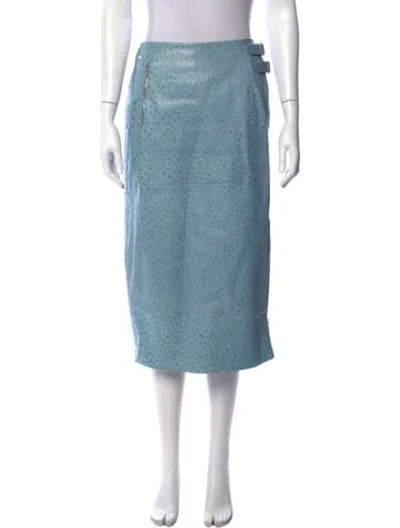 Pre-owned Dior Vintage Midi Length Skirt In Blue