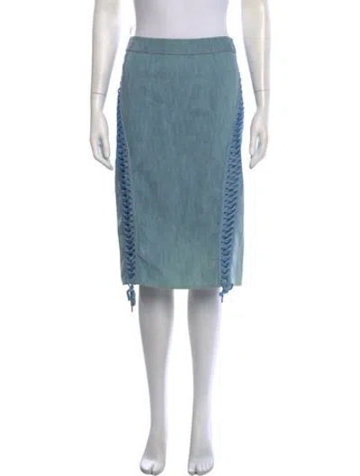 Pre-owned Dior Vintage Midi Length Skirt In Blue