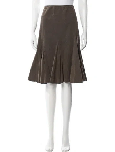Pre-owned Dior Vintage Midi Length Skirt In Brown