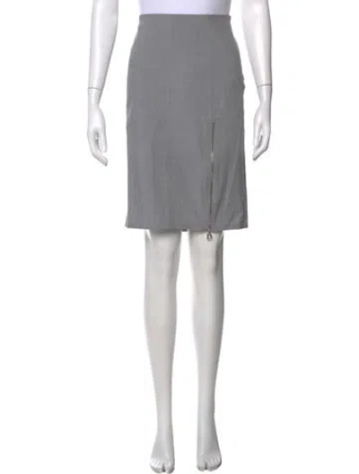 Pre-owned Dior Vintage Midi Length Skirt In Gray