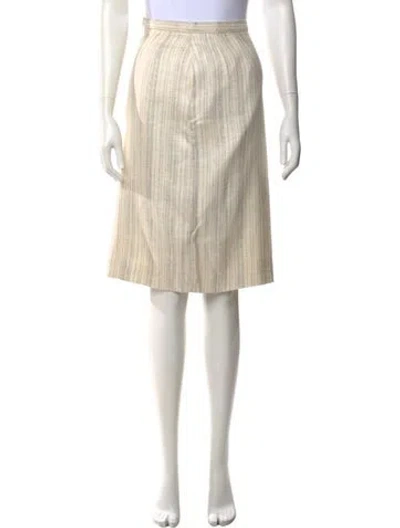 Pre-owned Dior Vintage Midi Length Skirt In Metallic/neutrals