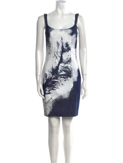 Pre-owned Dior Vintage Mini Dress In Blue