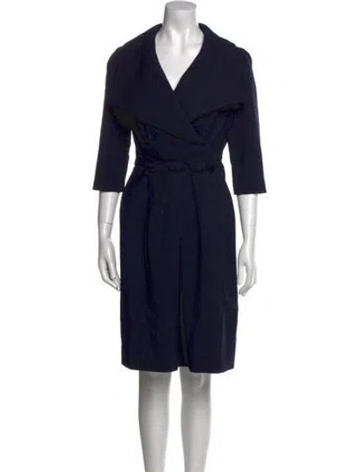 Pre-owned Dior Vintage Mini Dress In Blue