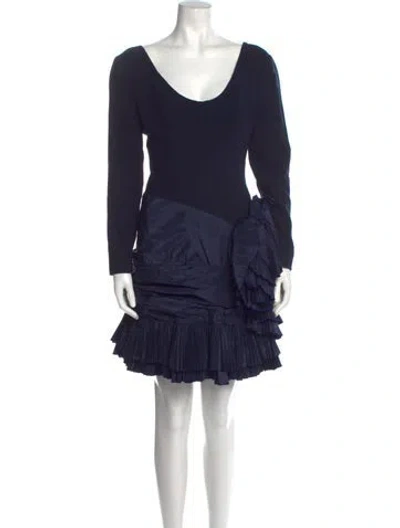 Pre-owned Dior Vintage Mini Dress In Blue
