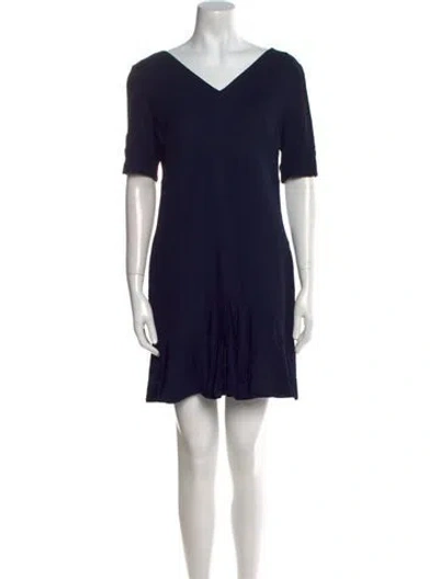 Pre-owned Dior Vintage Mini Dress In Blue