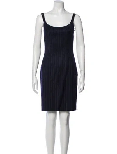 Pre-owned Dior Vintage Mini Dress In Blue