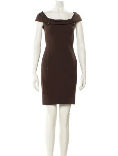 Pre-owned Dior Vintage Mini Dress In Brown