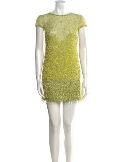 Pre-owned Dior Vintage Mini Dress In Green