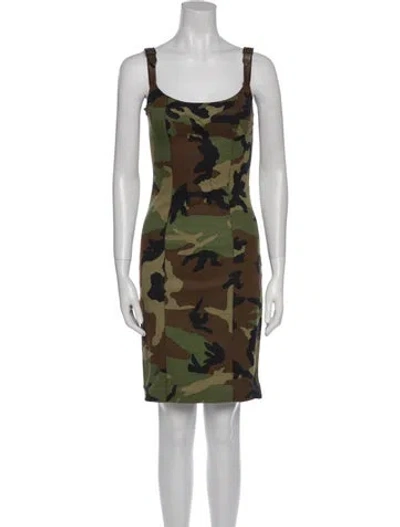Pre-owned Dior Vintage Mini Dress In Green
