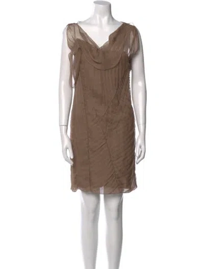 Pre-owned Dior Vintage Mini Dress In Neutral